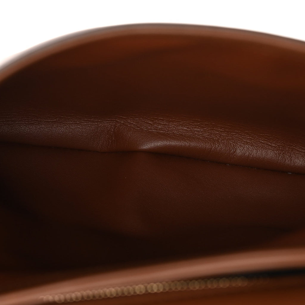 Roxy Calfskin Web Medium Blondie Shoulder Flap Bag Cuir