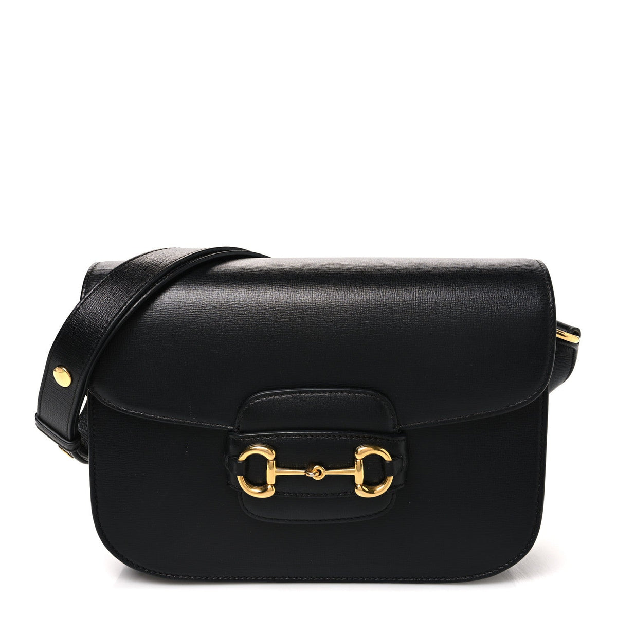 Azalea Calfskin Horsebit 1955 Shoulder Bag Black Black