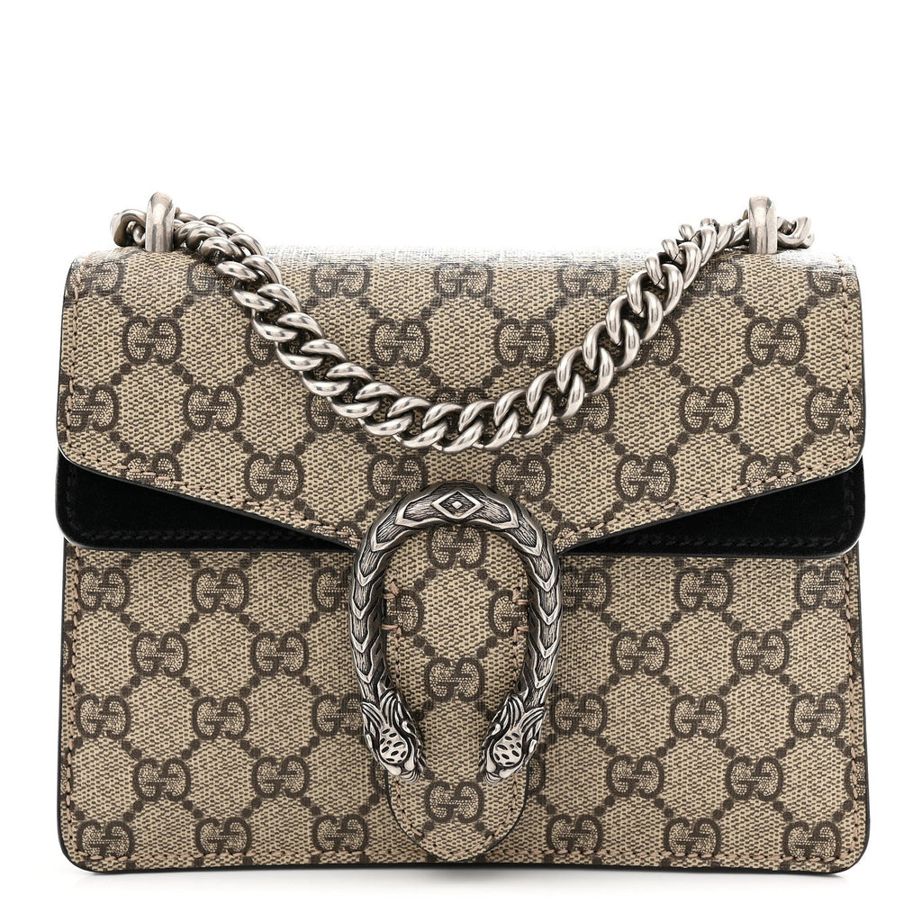 GG Supreme Monogram Mini Dionysus Shoulder Bag Black
