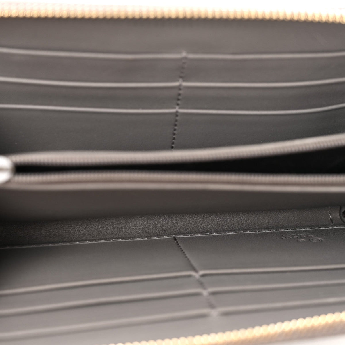 Microguccissima Zip Around Wallet Grey