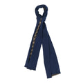 Wool Silk GG Monogram Ripon Simple Scarf Brown Blue