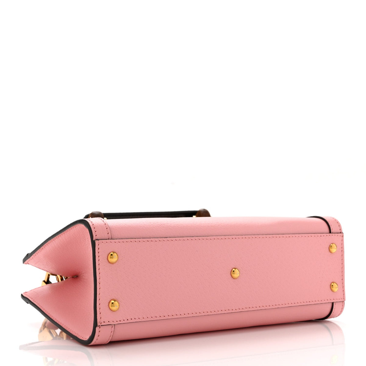 Textured Dollar Calfskin Web Small Diana Shoulder Bag Wild Rose Black