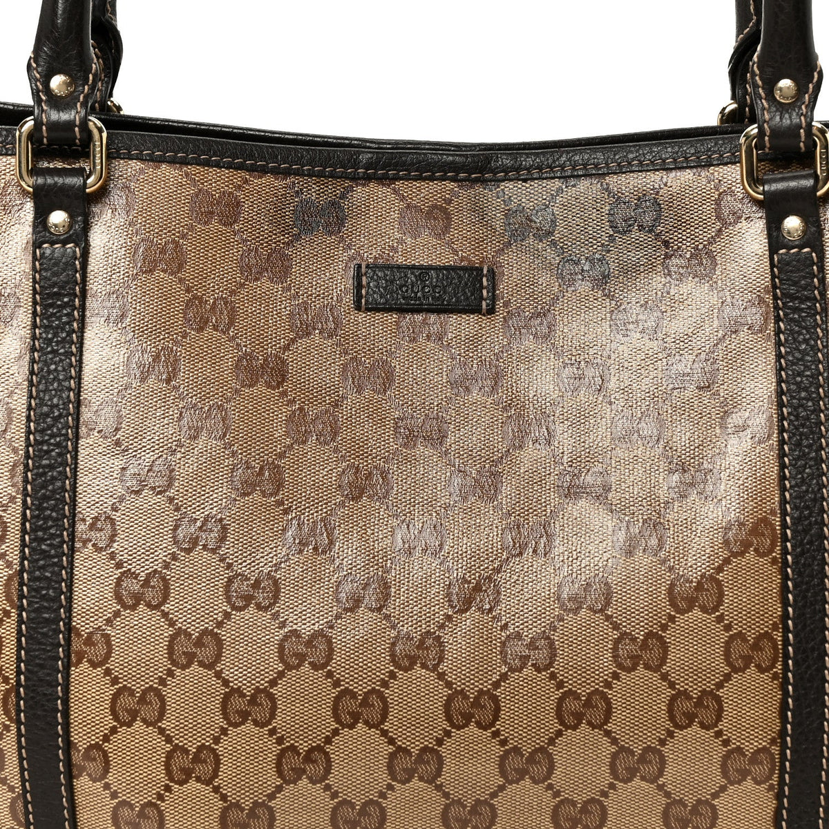 Crystal Monogram Medium Joy Tote Beige Ebony Testa Di Moro