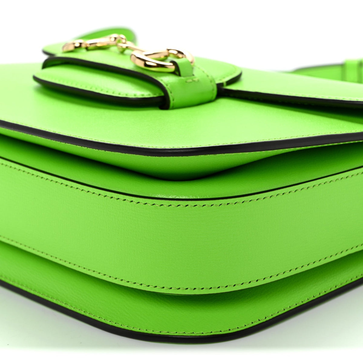 Azalea Calfskin Horsebit 1955 Shoulder Bag Electric Green