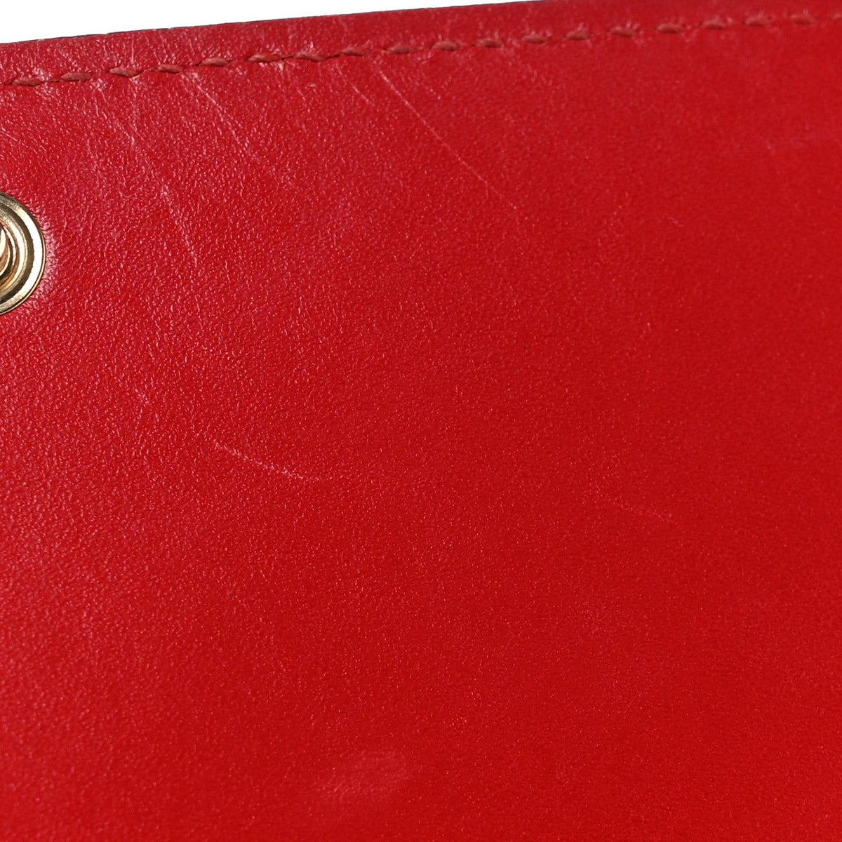 Guccissima Signature Bowy Chain Wallet Hibiscus Red