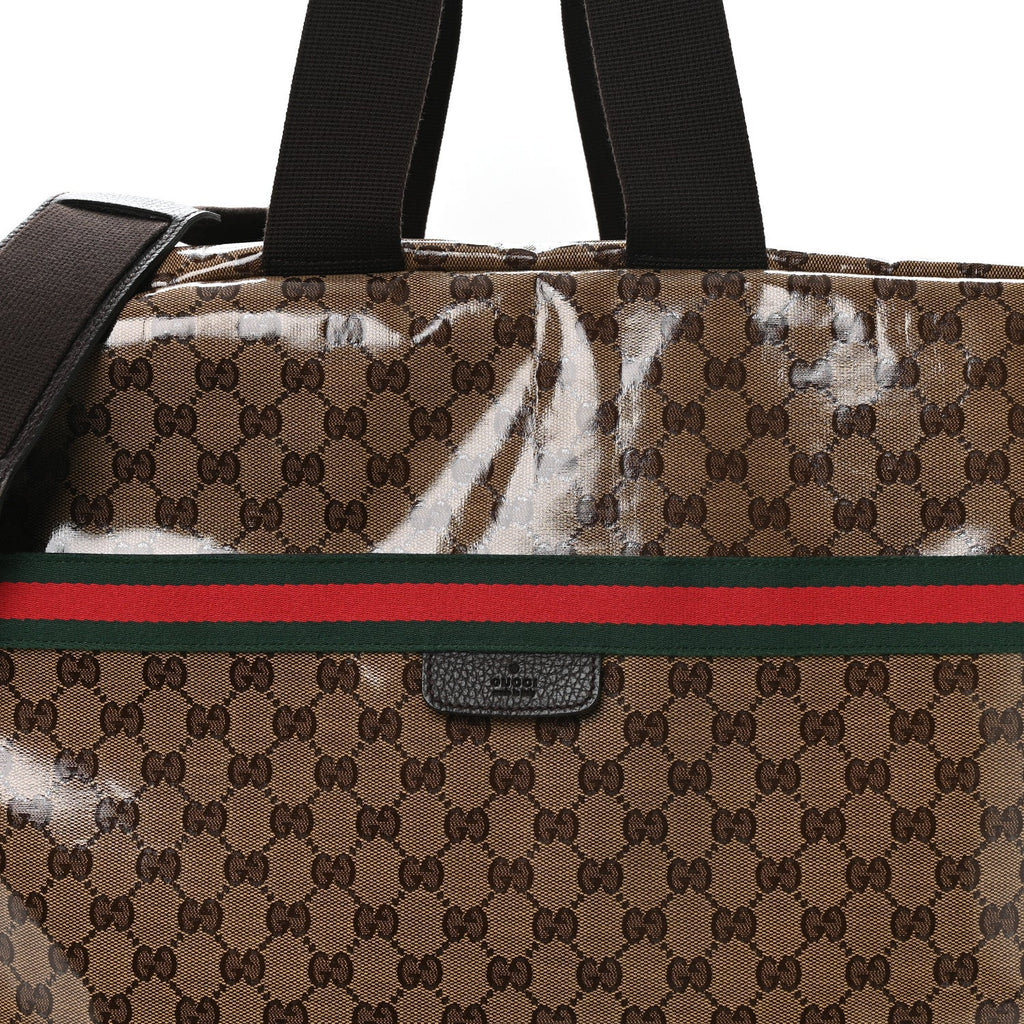 Crystal Monogram Web Large Carry On Duffle Bag Brown