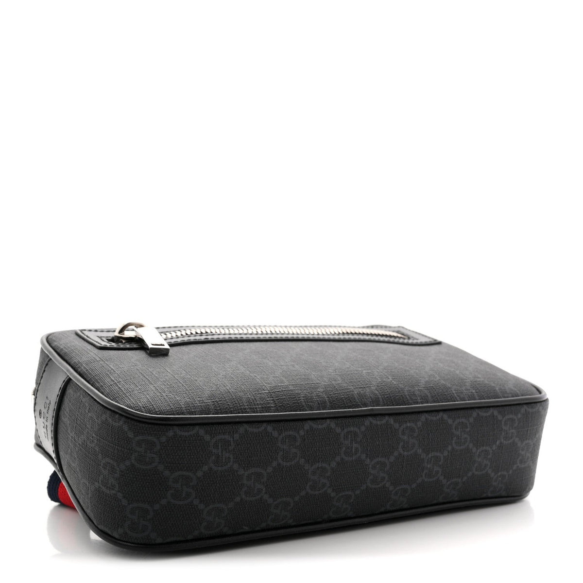 Soft GG Supreme Monogram Web Belt Bag Black Grey