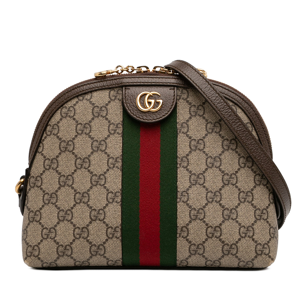 Ophidia Dome Shoulder Bag GG Coated Canvas Small