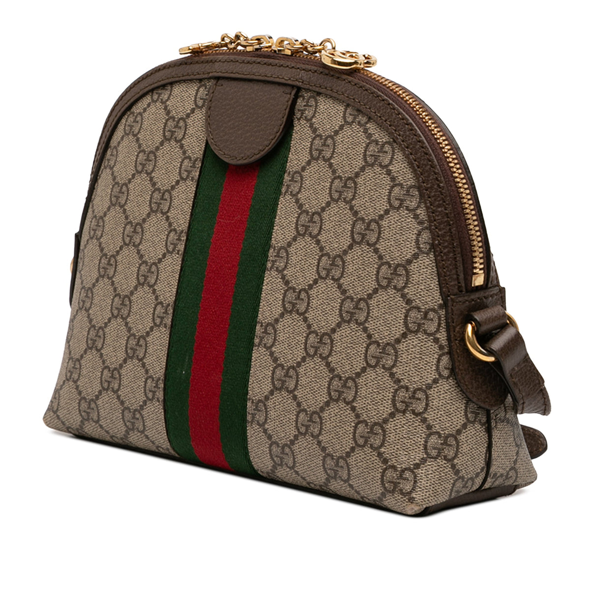Ophidia Dome Shoulder Bag GG Coated Canvas Small