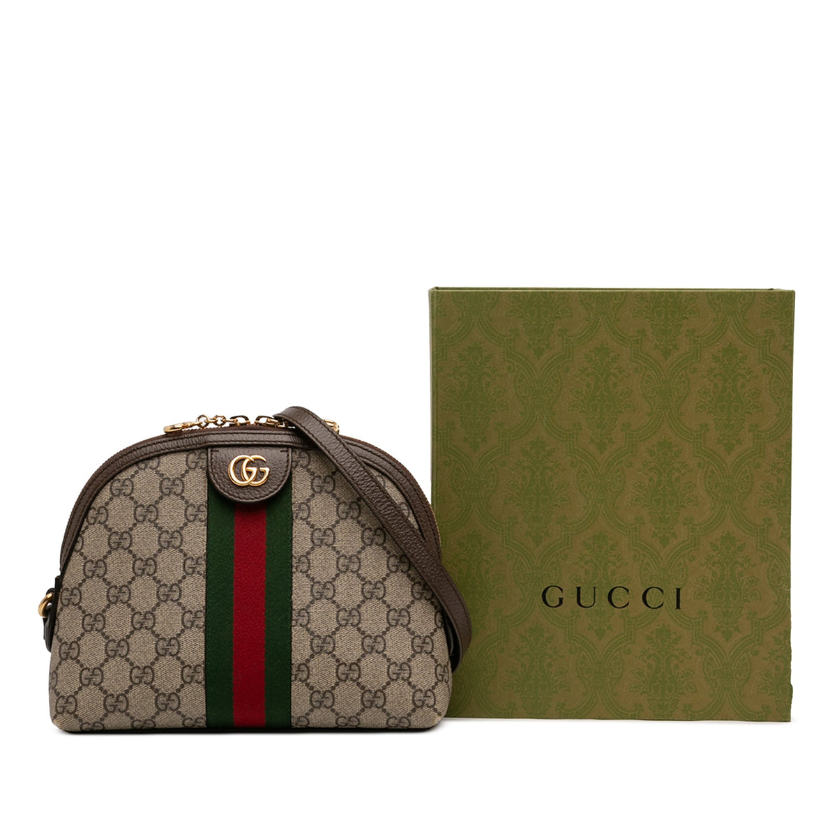 Ophidia Dome Shoulder Bag GG Coated Canvas Small