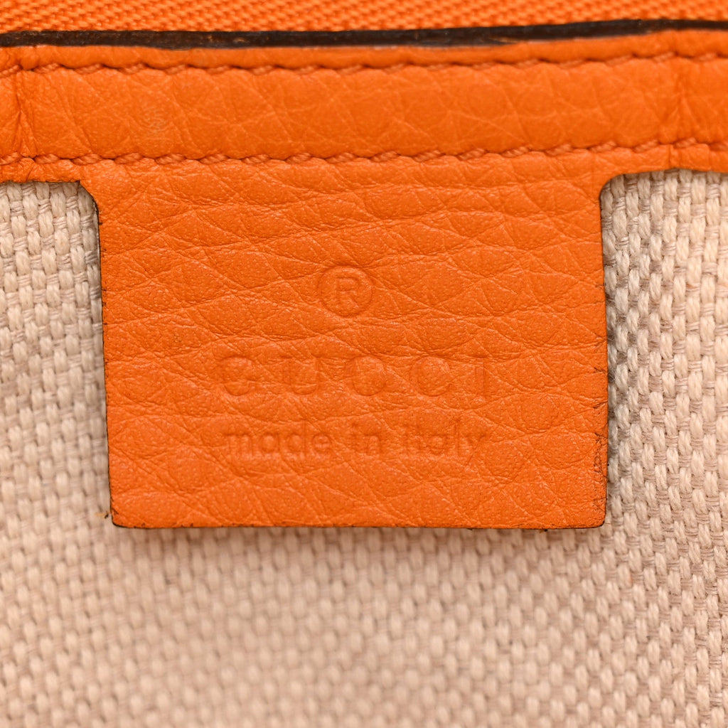 Pebbled Calfskin Small Soho Top Handle Bag Curcuma