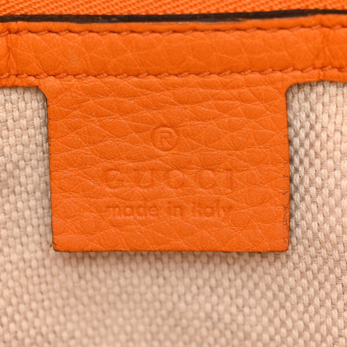 Pebbled Calfskin Small Soho Top Handle Bag Curcuma