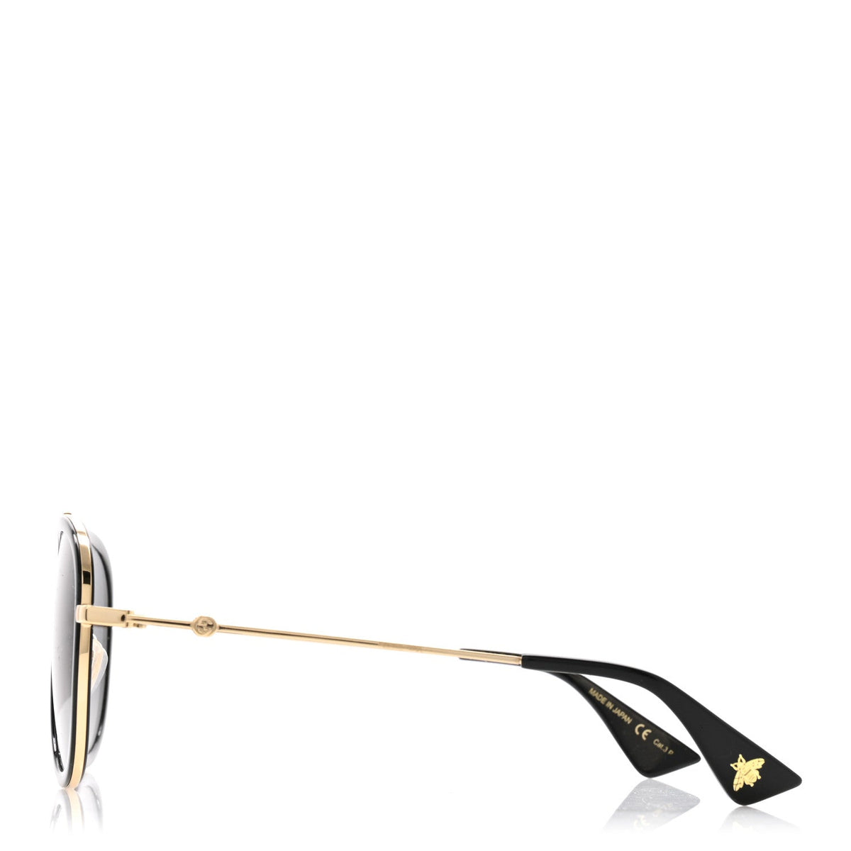 Aviator Sunglasses GG0062S Black Gold