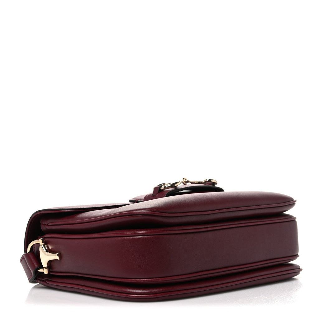 Arabella Calfskin Horsebit 1955 Shoulder Bag Rosso Ancora