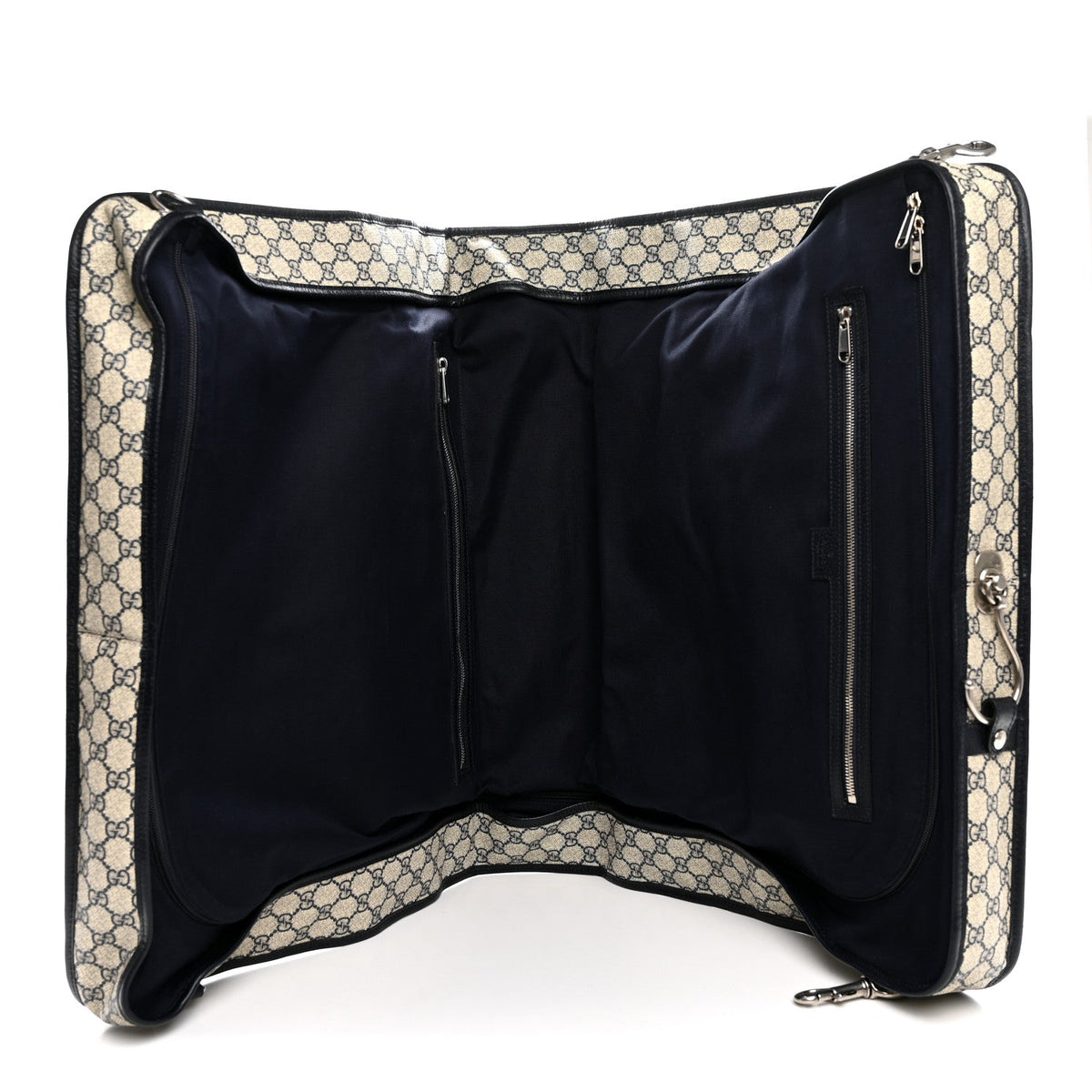 GG Supreme Monogram Web Savoy Garment Bag Beige Blue