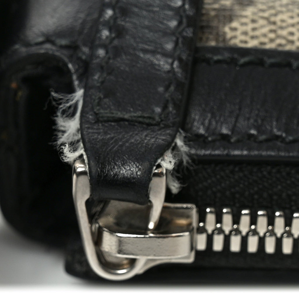 GG Supreme Monogram Web Messenger Bag Black