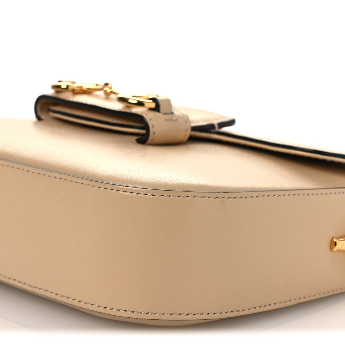 Azalea Calfskin Web Mini Horsebit 1955 Shoulder Bag Bubble Tea