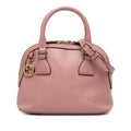GG Charm Convertible Dome Satchel Leather Mini