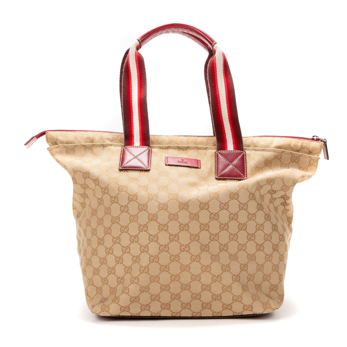 Web Zip Tote GG Canvas Large