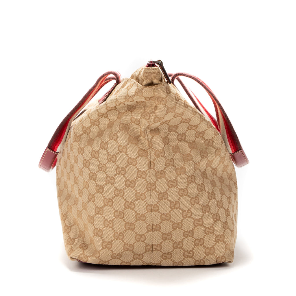 Web Zip Tote GG Canvas Large