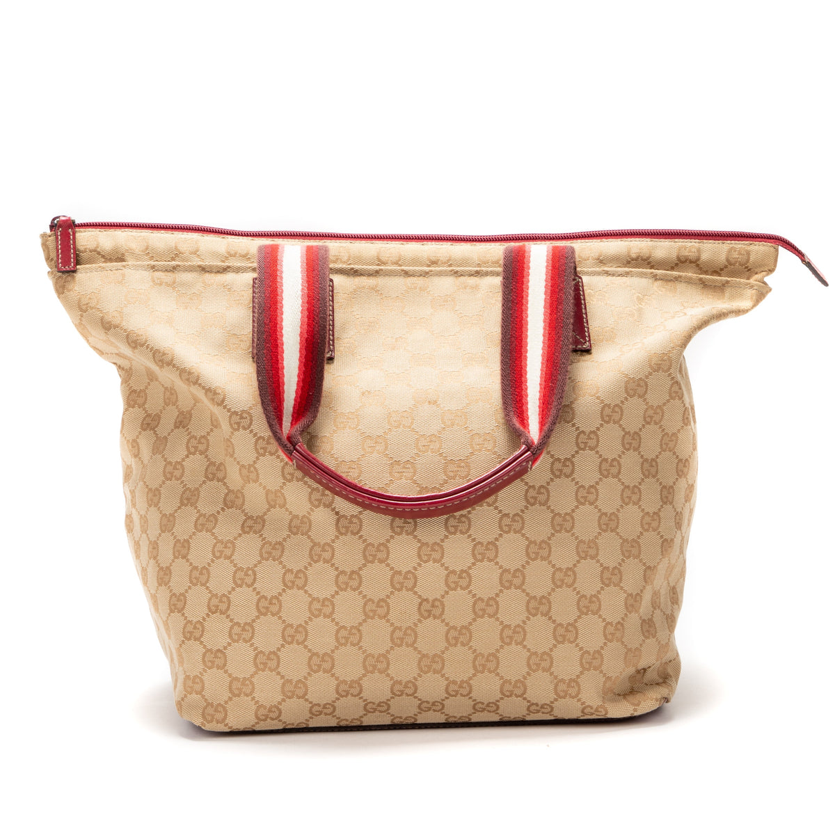 Web Zip Tote GG Canvas Large