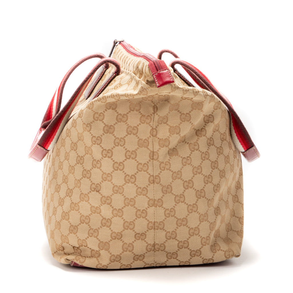 Web Zip Tote GG Canvas Large