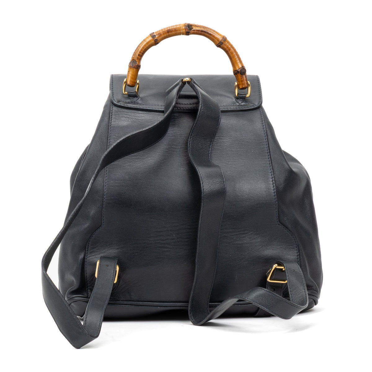 Vintage Bamboo Backpack Leather Medium