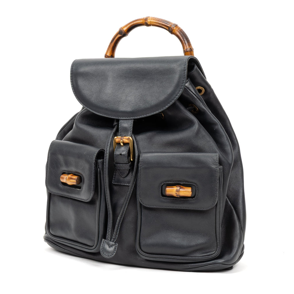 Vintage Bamboo Backpack Leather Medium
