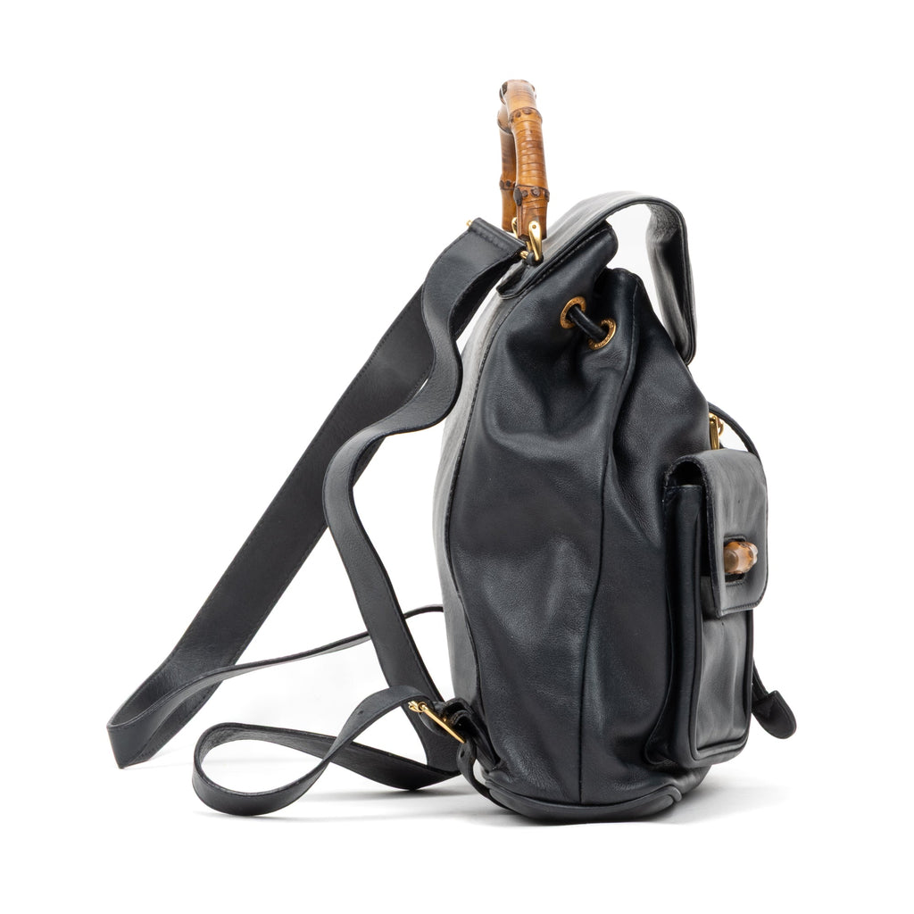 Vintage Bamboo Backpack Leather Medium