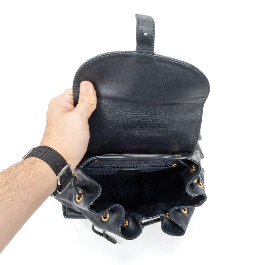 Vintage Bamboo Backpack Leather Medium