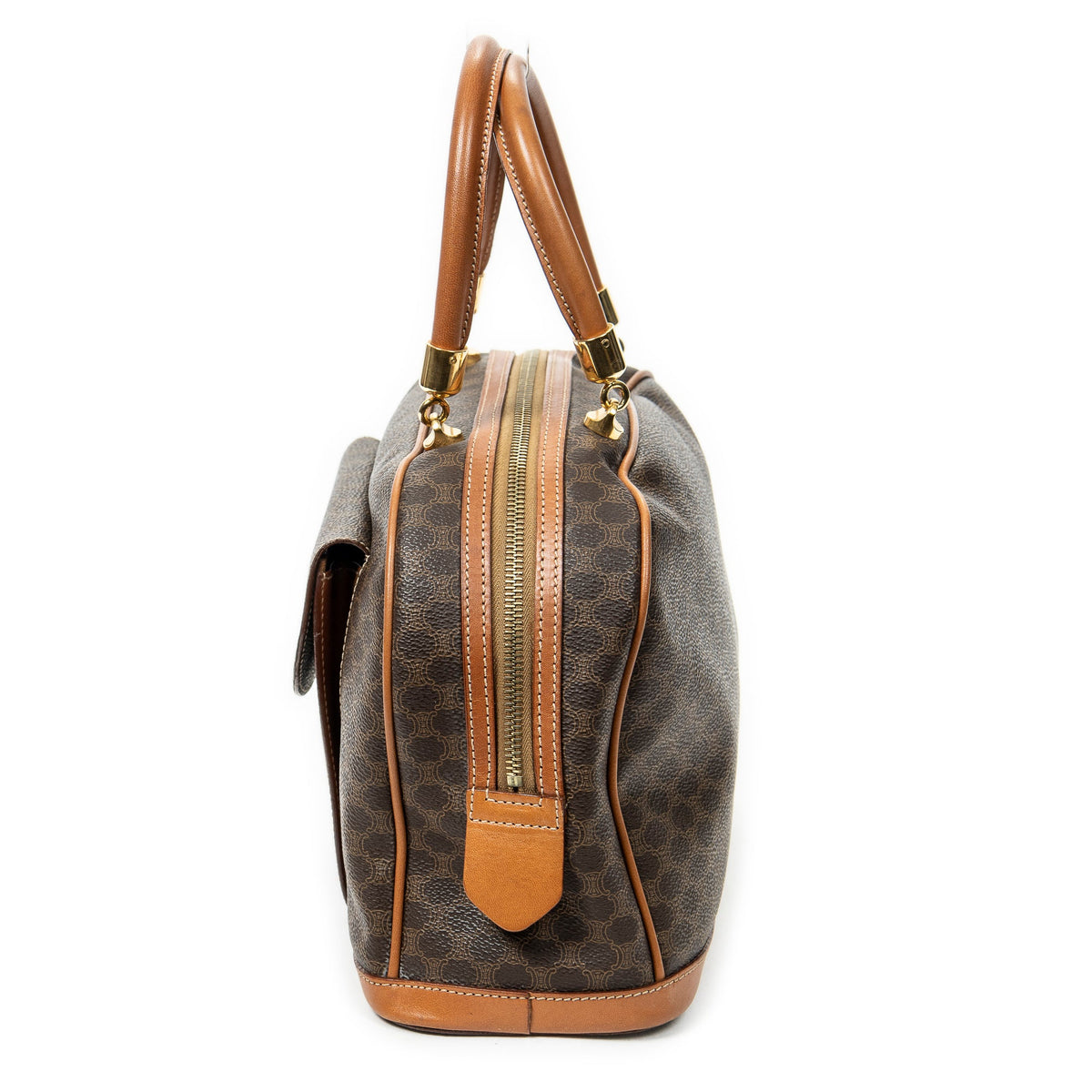 Vintage Duffle Bag Macadam Coated Canvas Medium