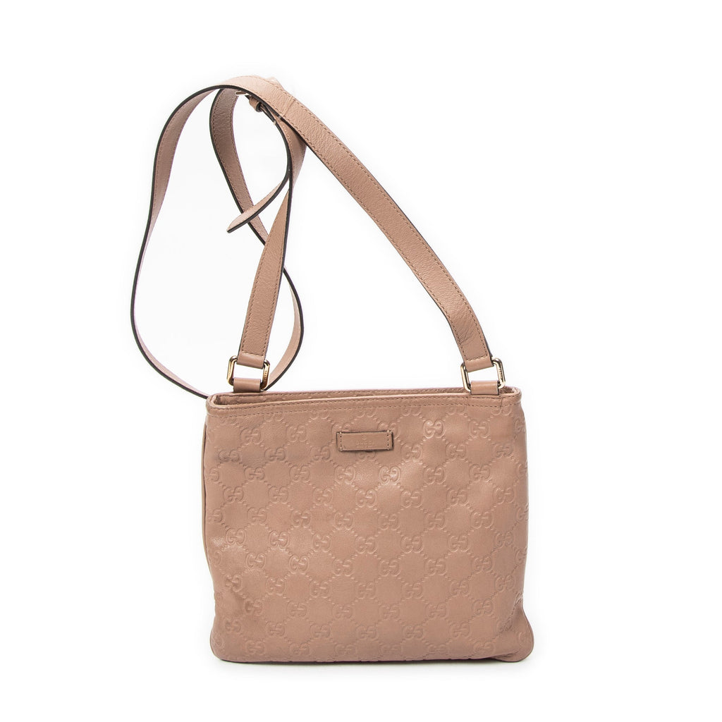 Zip Top Messenger Bag Guccissima Leather Small