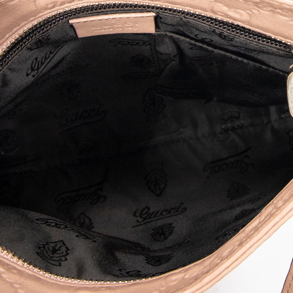 Zip Top Messenger Bag Guccissima Leather Small