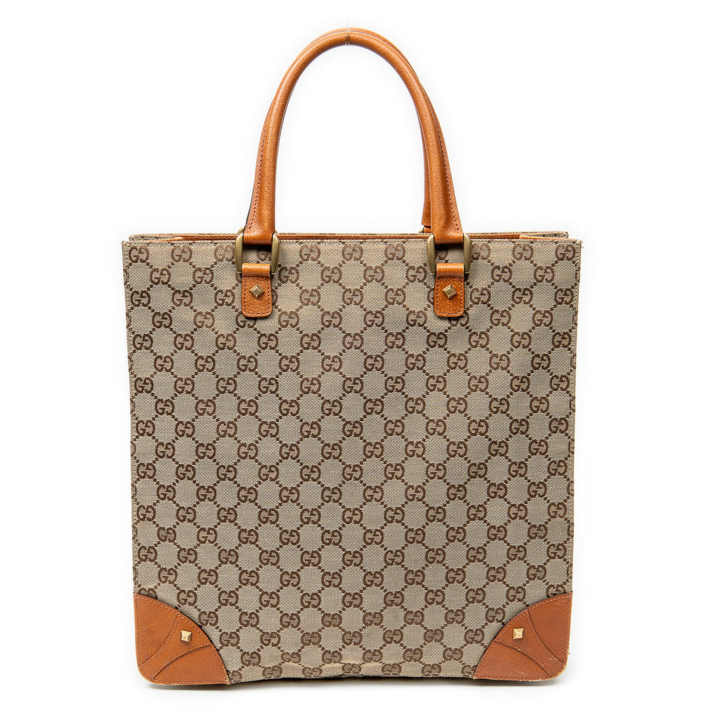Nailhead Tote GG Canvas Medium