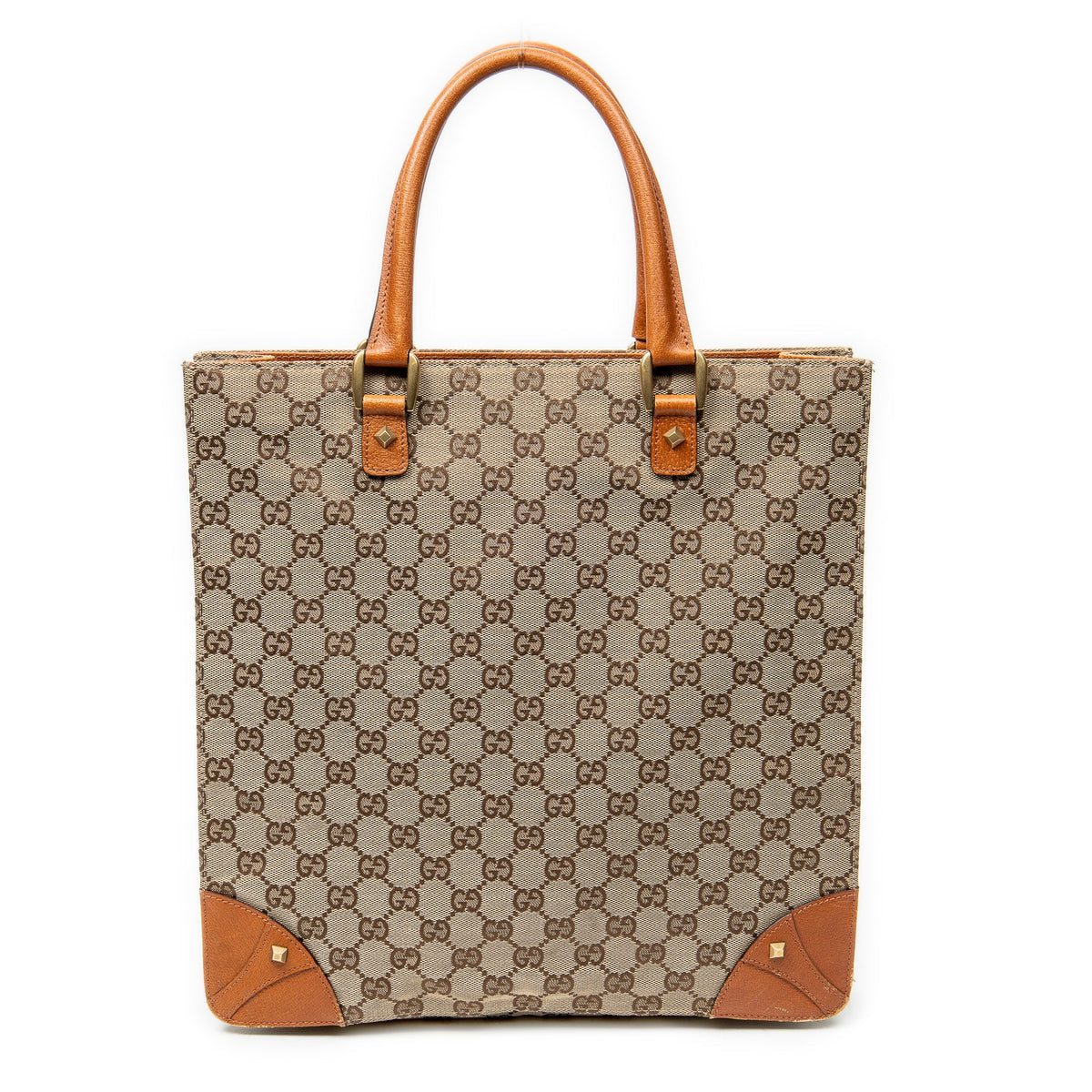 Nailhead Tote GG Canvas Medium
