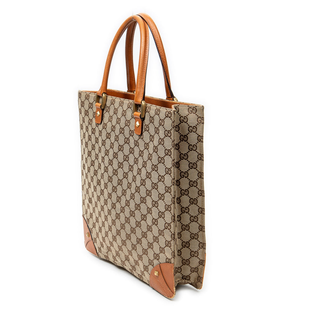 Nailhead Tote GG Canvas Medium