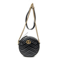 GG Marmont Round Shoulder Bag Matelasse Leather Mini