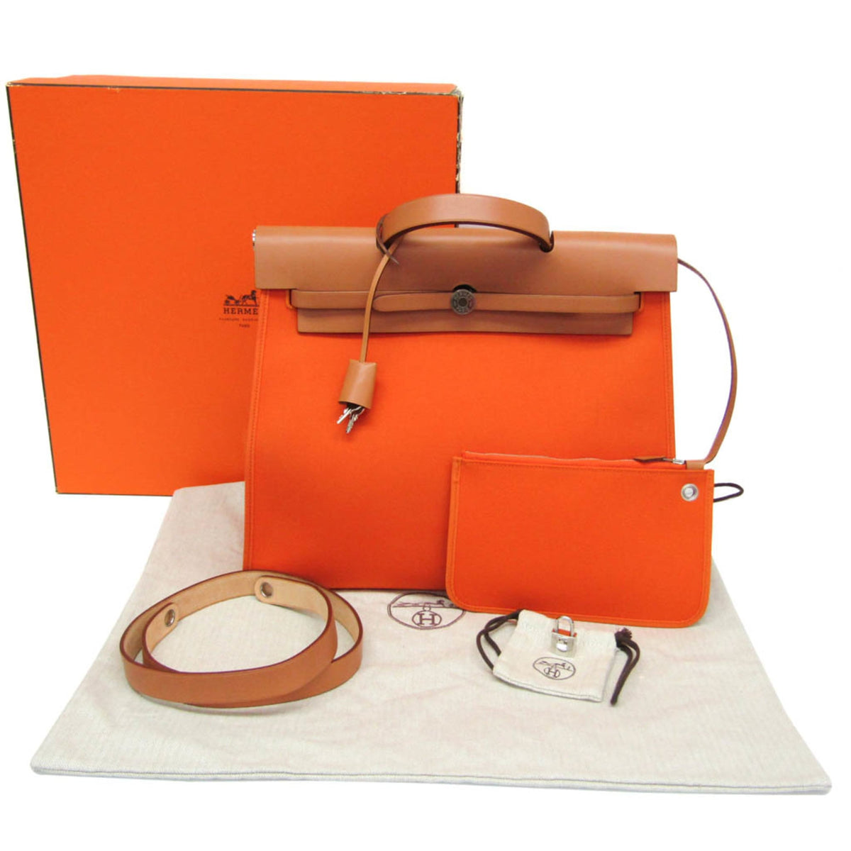 Herbag Zip Leather and Toile 39