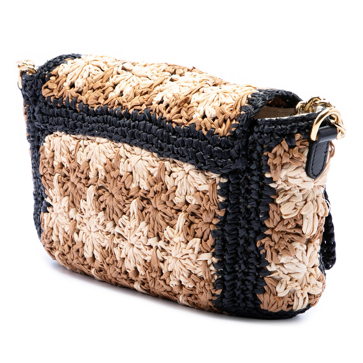 GG Marmont Flap Bag Raffia Small