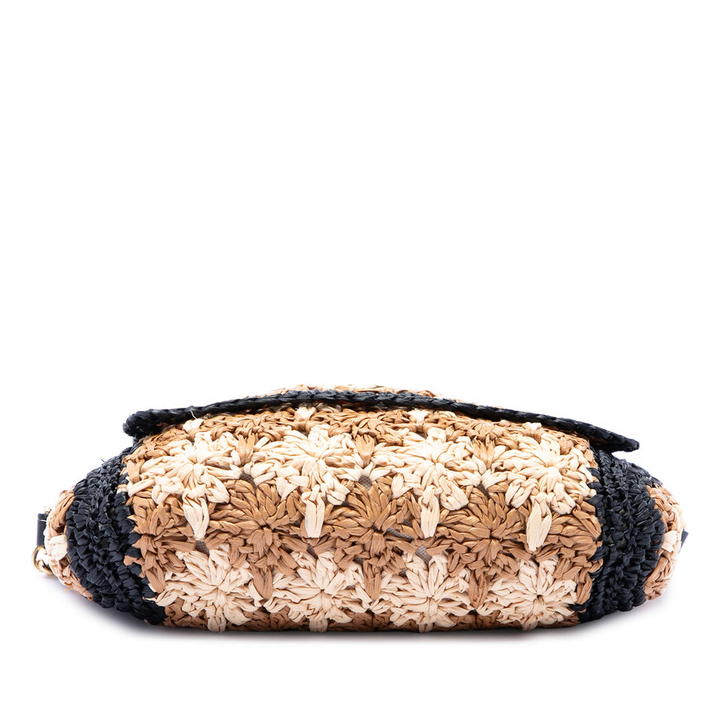 GG Marmont Flap Bag Raffia Small