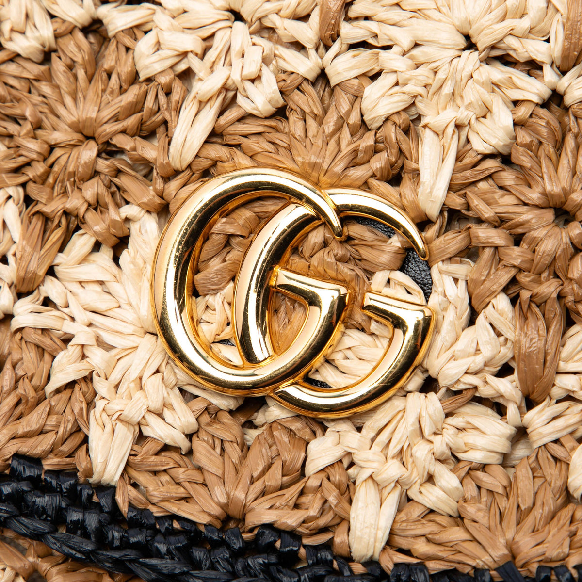 GG Marmont Flap Bag Raffia Small