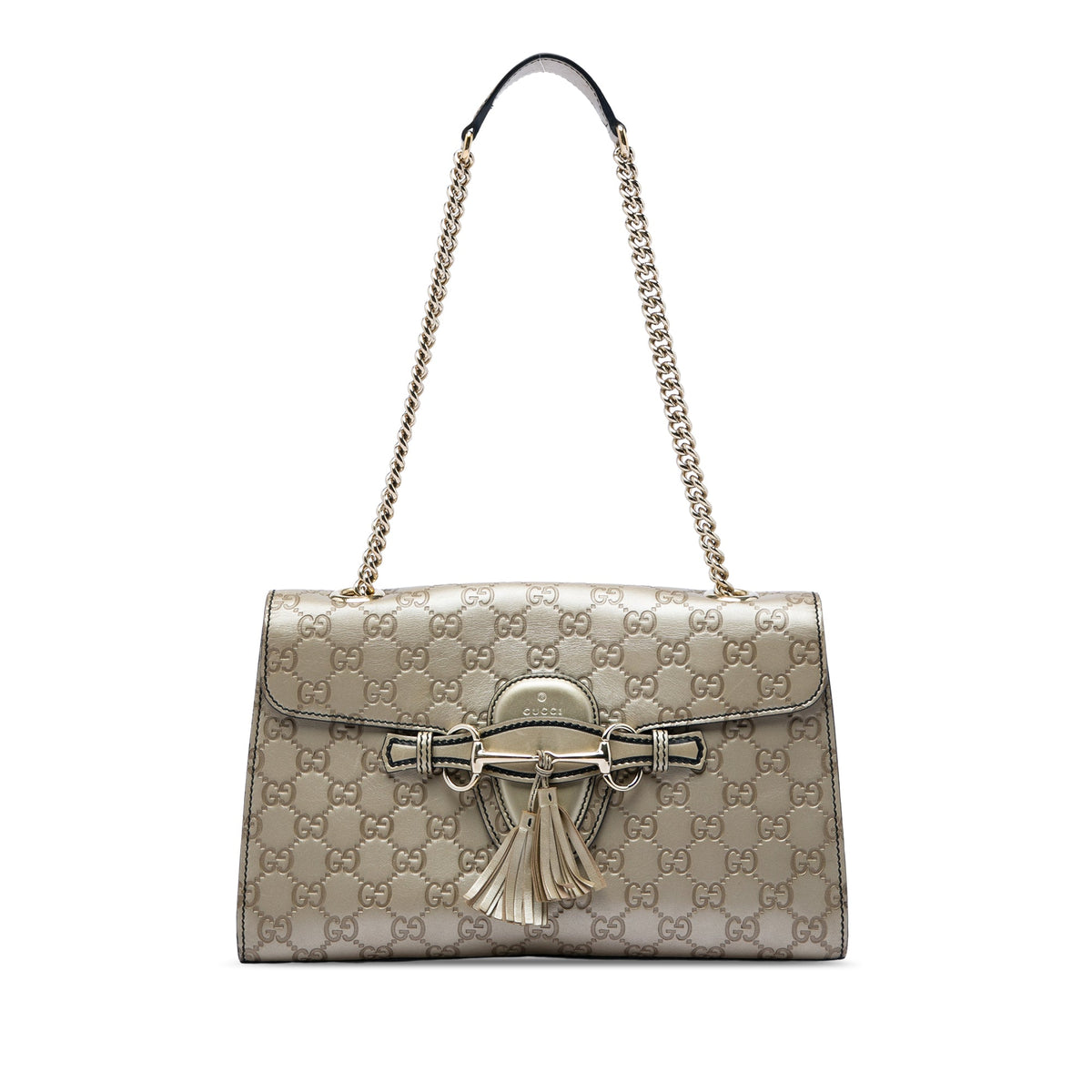 Emily Chain Flap Bag Guccissima Leather Medium