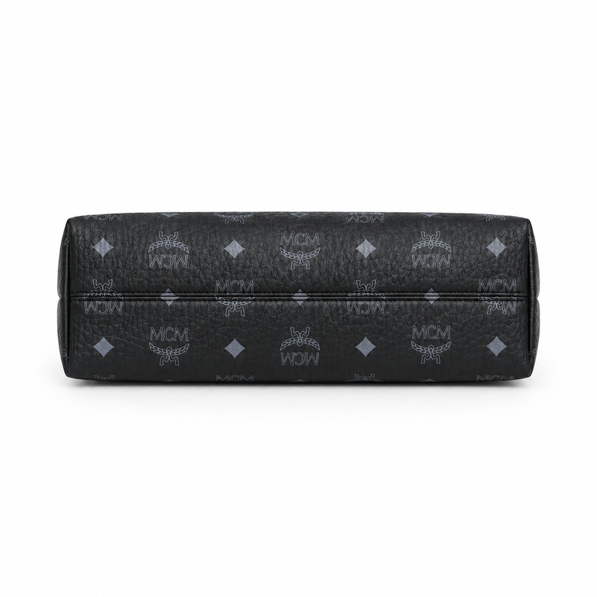 MCM Aren Visetos Hobo Bag – Black Monogram, Gold Padlock, Adjustable Strap