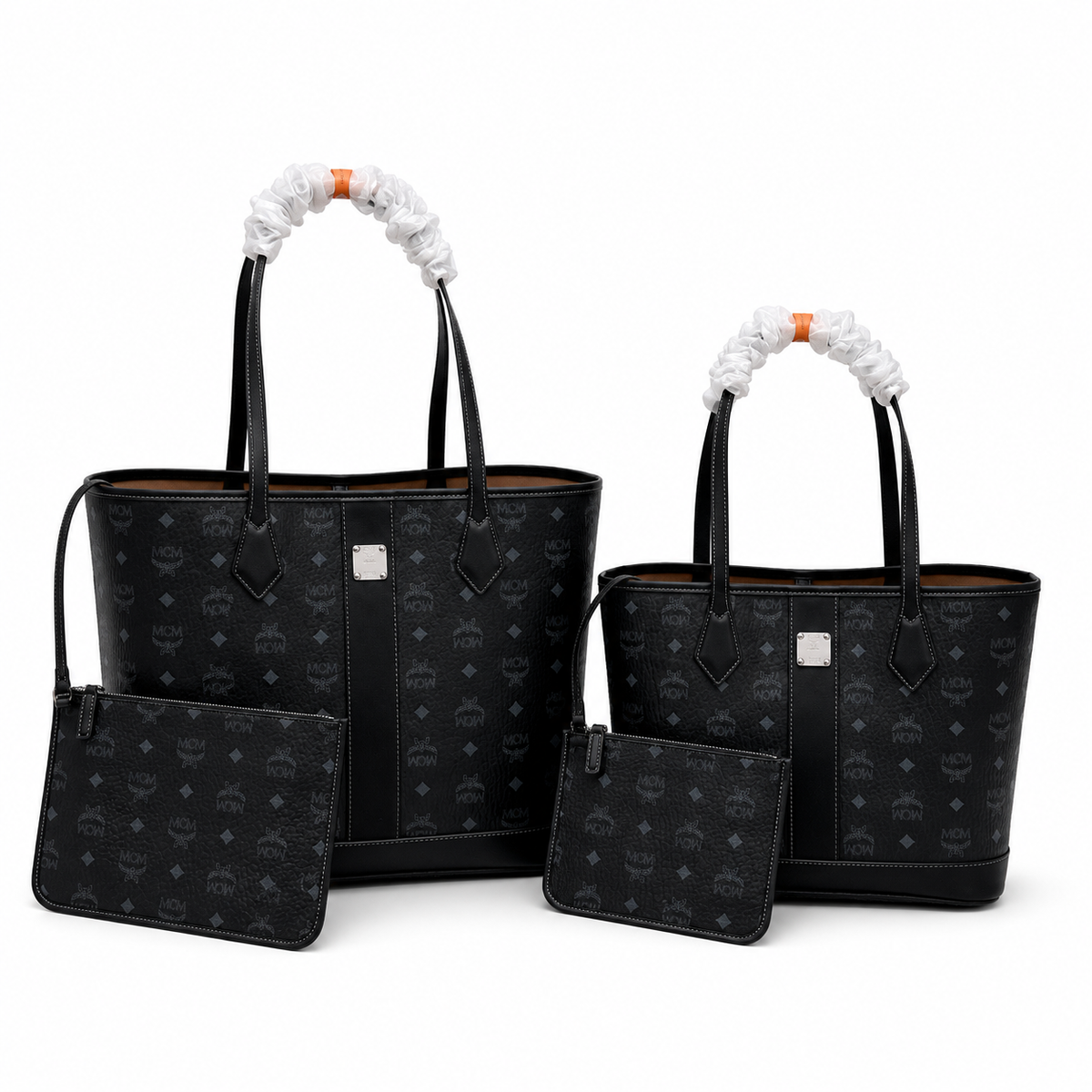 MCM Toni Visetos Medium/Large Tote Bag – Black, Silver, MWPAATN03BK001