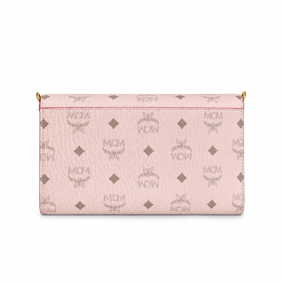 MCM Tracy Visetos Flap Bag – Pink, Gold Hardware, MWRBAWO05 PK001