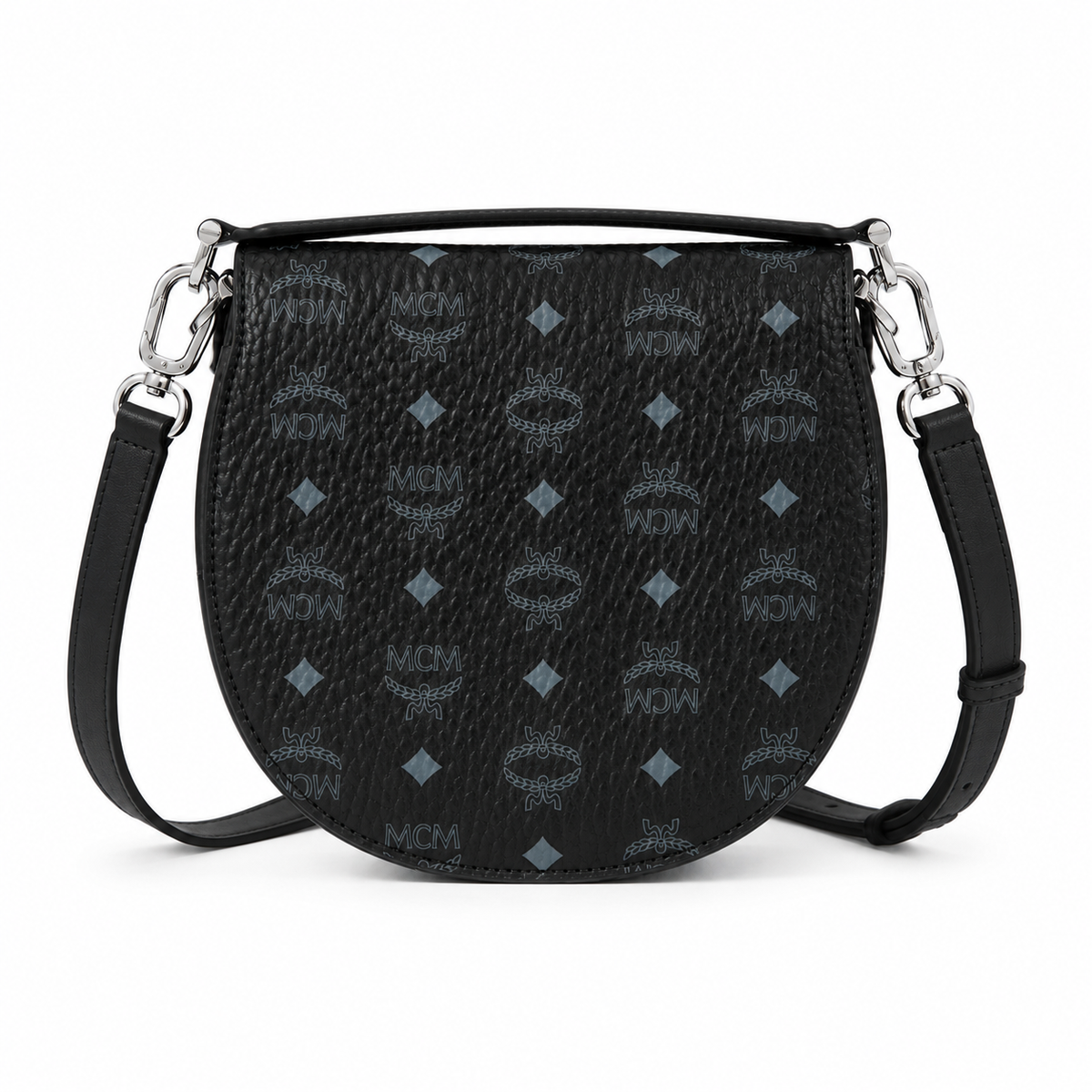 MCM Patricia Visetos Small Saddle Bag – Black, MWPAASU01BK