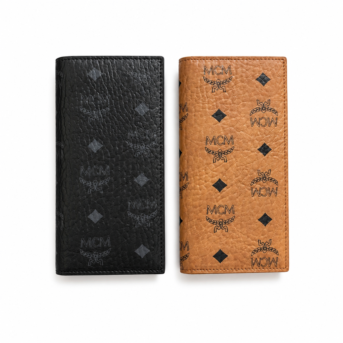 MCM Linea Visetos Long Wallet – Cognac / Black