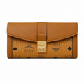 MCM Patricia Visetos Flap Long Wallet – Cognac, 19x10cm