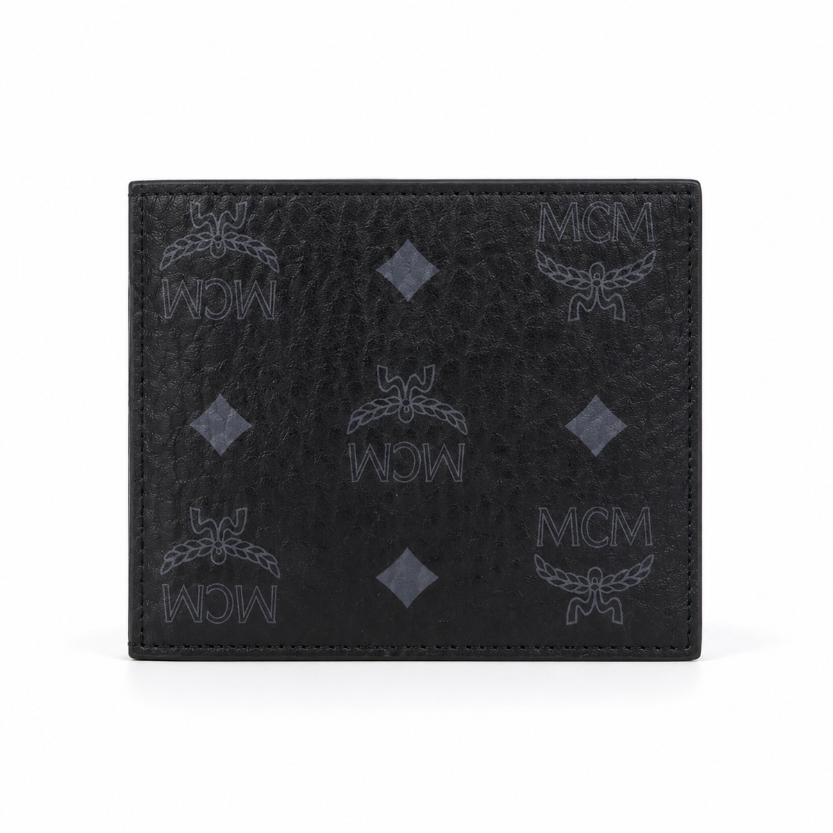 MCM Patricia Visetos Bifold Wallet – Black, 11x8.5cm