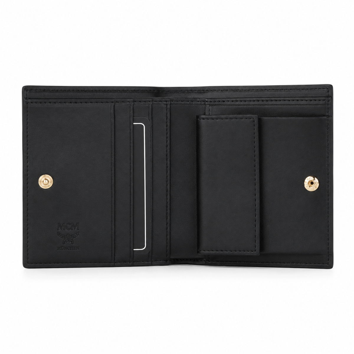 MCM Patricia Visetos Bifold Wallet – Black, 11x8.5cm